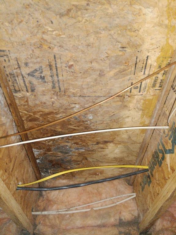 Room with wires and insulation